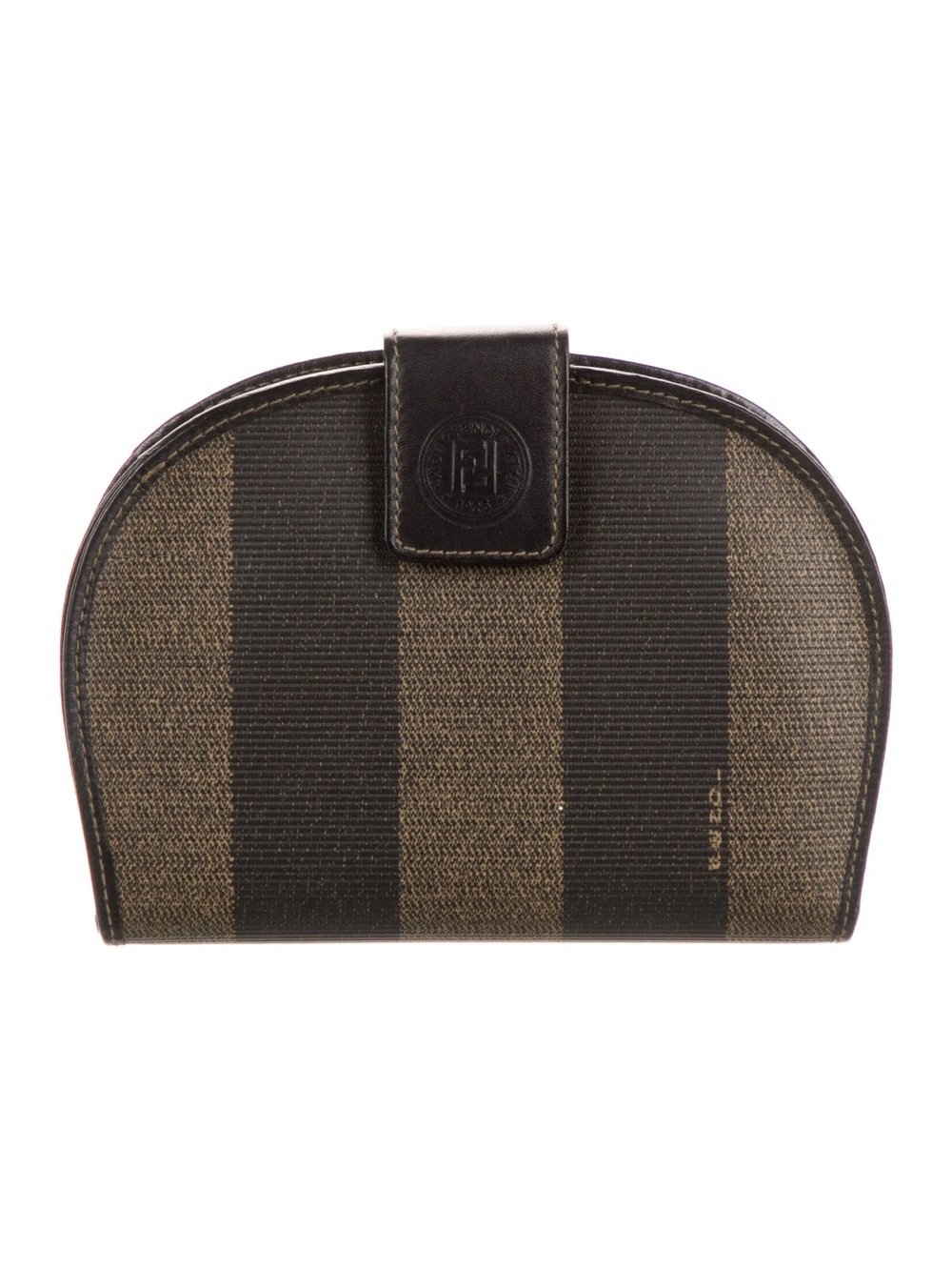 Vintage Fendi Pequin Striped Dome Wallet